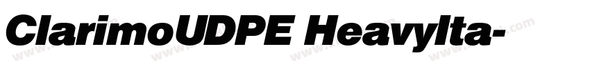 ClarimoUDPE HeavyIta字体转换